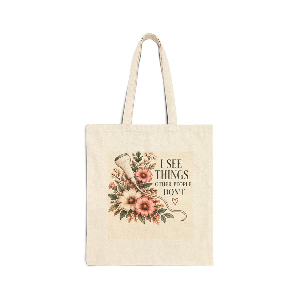 Front view of I See Things — Sonographer Tote, Design 2